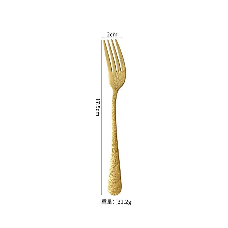 Creative Western Gold Cutlery Set 