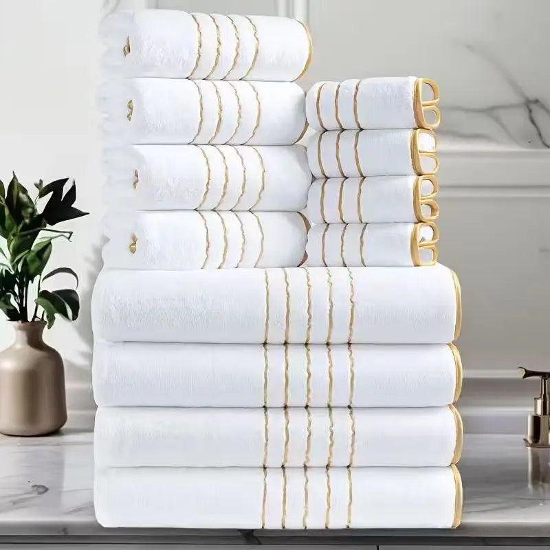 3pcs Ultra-Soft Coral Bath Towel Set Quick-Dry Luxury Spa Gym Towels Large Bath Sheets Lightweight Highly Absorbent