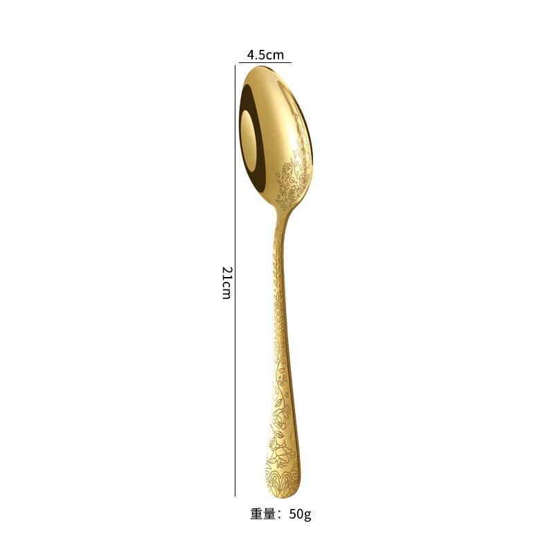 Creative Western Gold Cutlery Set 