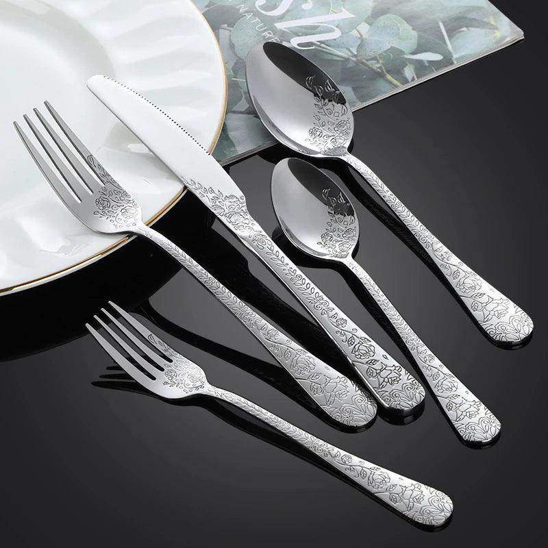 Creative Western Gold Cutlery Set 