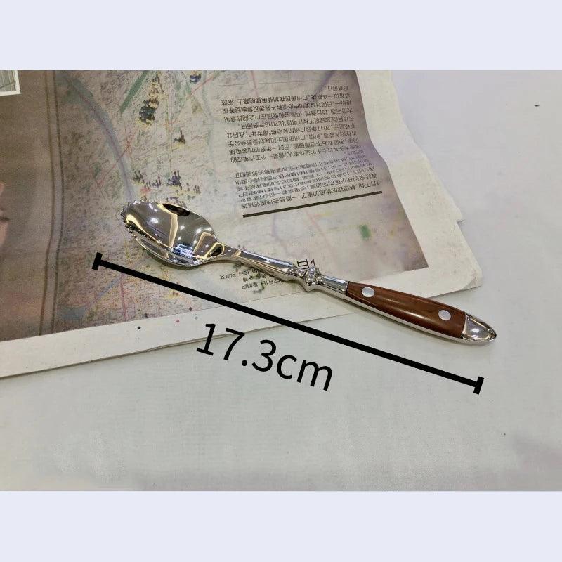 Fork Spoon Knife with Wooden Handle 