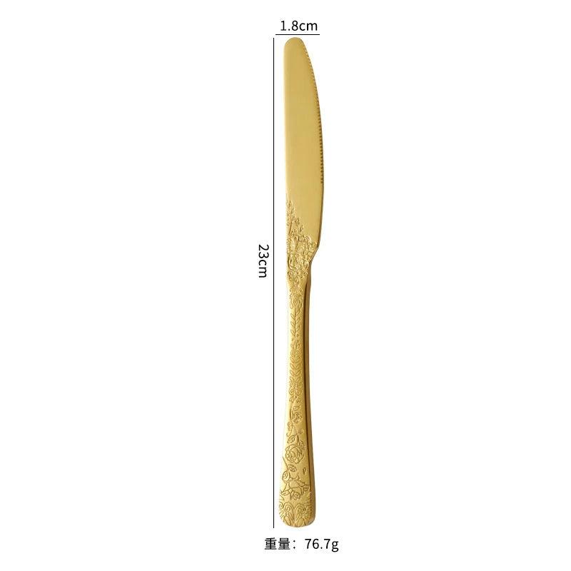 Creative Western Gold Cutlery Set 