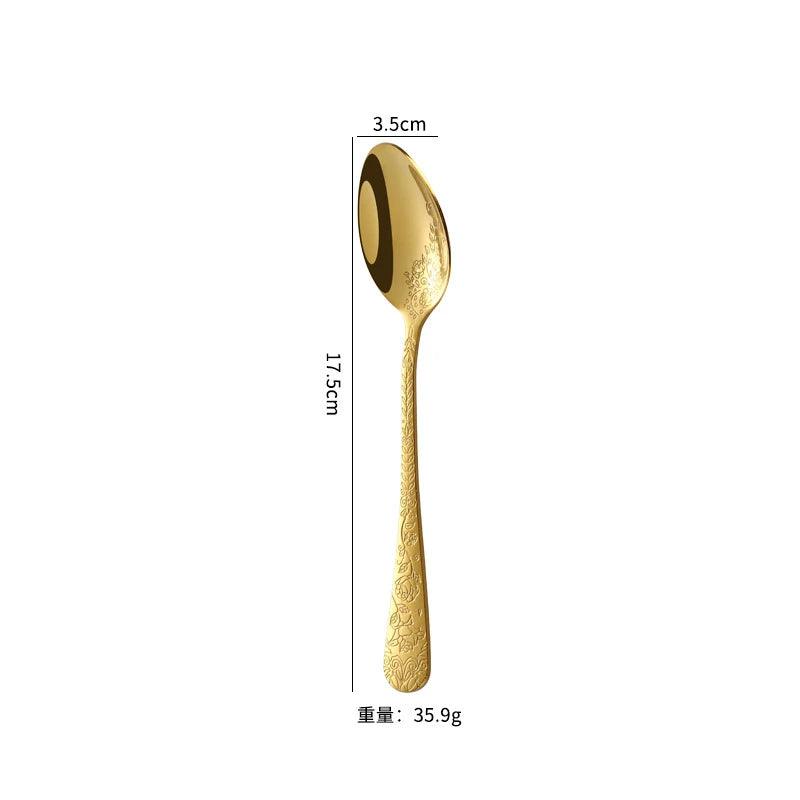 Creative Western Gold Cutlery Set 