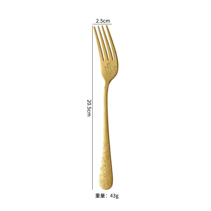 Creative Western Gold Cutlery Set 