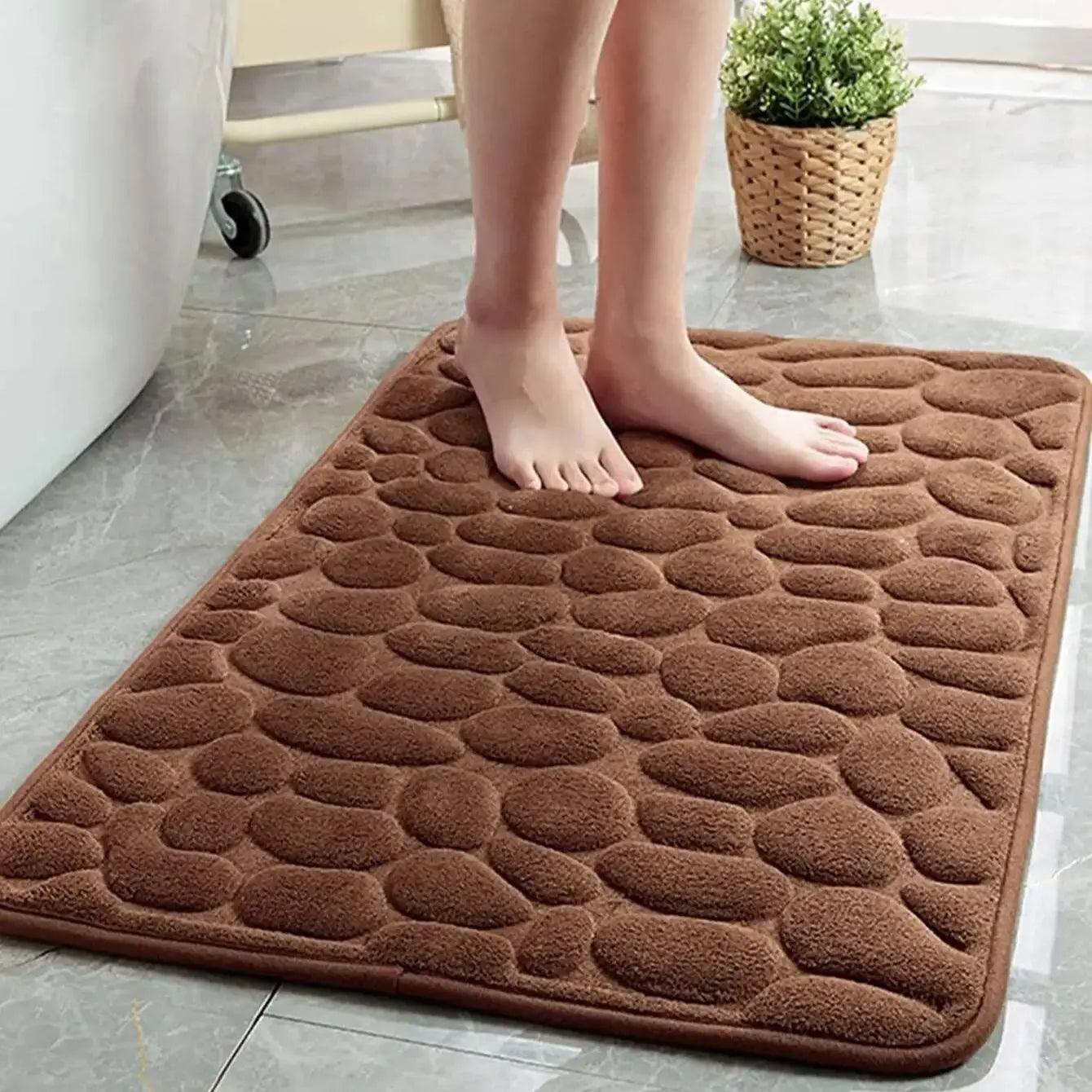 1 pieza de alfombra de baño de adoquines
