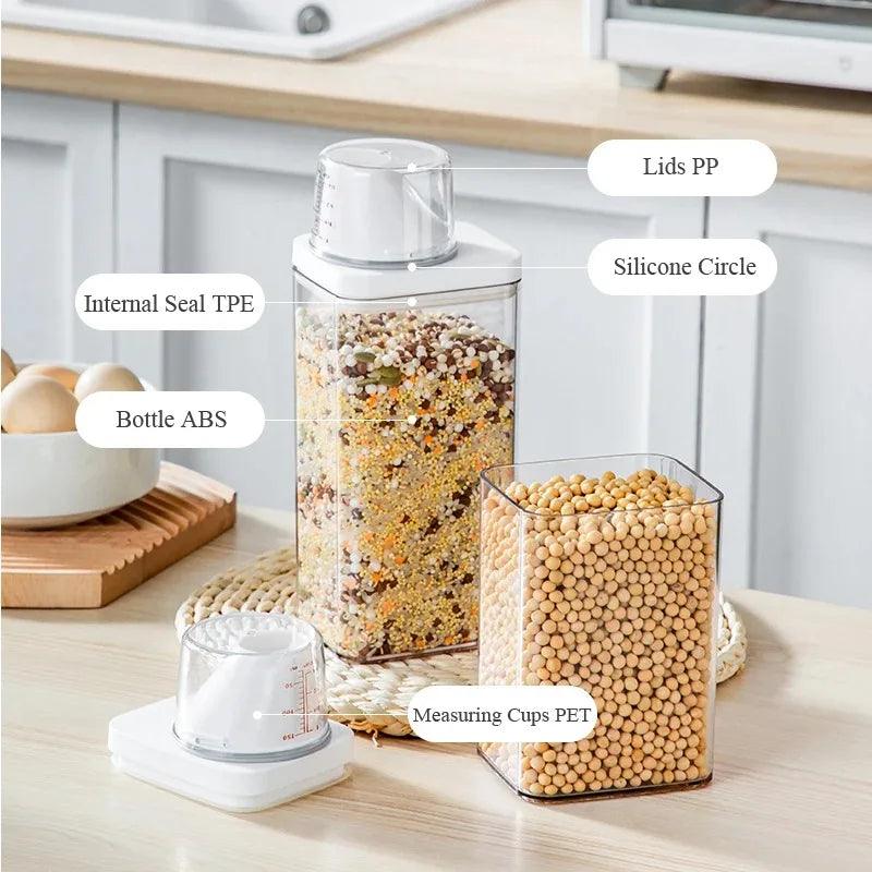 Recipiente hermético para almacenar cereales 