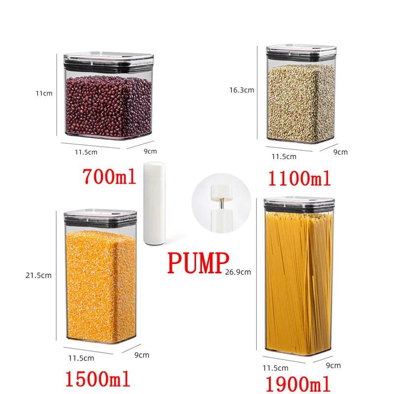 Airtight storage container set 