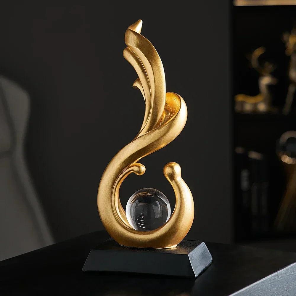 Decoraciones de mesa con estatuas abstractas